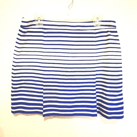 Banana Republic Navy and White Striped Nautical Mini Skirt - Picture 1 of 3